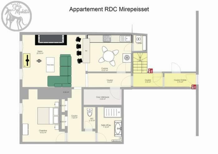 Апартаменты Chez Makita - Rdc Mirepeisset Экстерьер фото